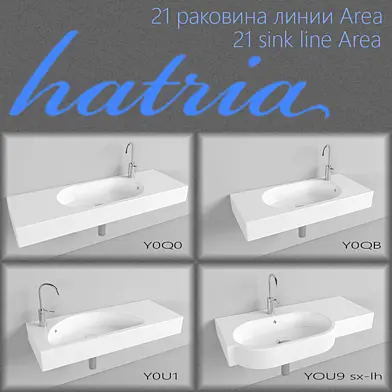 21 раковина производителя HATRIA линейки Area