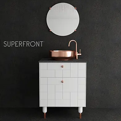 Умывальник Superfront BLOCKS (Vray+Corona)