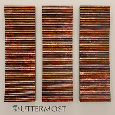 Uttermost Adara Copper Wall Art - Set, медь, медный, патина, ржавчина, лофт, декор, настенный декор, картина, металлический, панно, ржавчина, современное искусство, арт