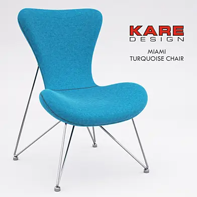 KARE MIAMI TURQUOISE CHAIR