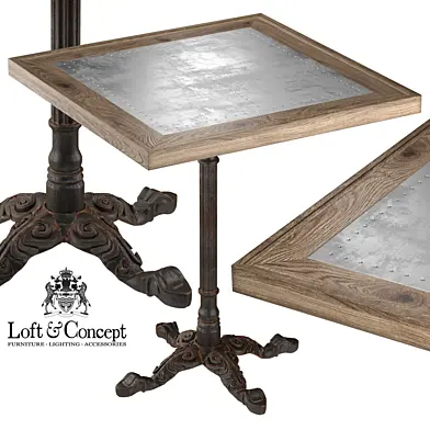 RESTAURANT TABLE SQUARE METAL SHEET