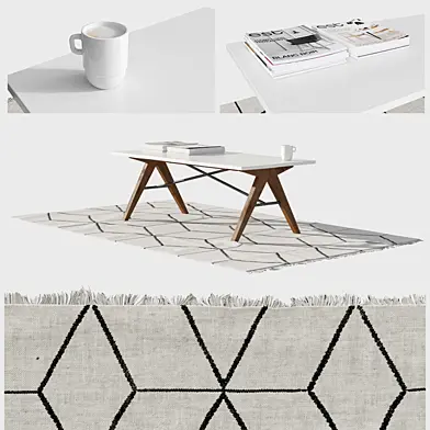 Zuo - Saints Coffee Table и коврик Mum's