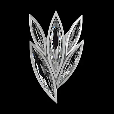 Fine Art Lamps, 854050-12 (silver finish, faceted crystals)
