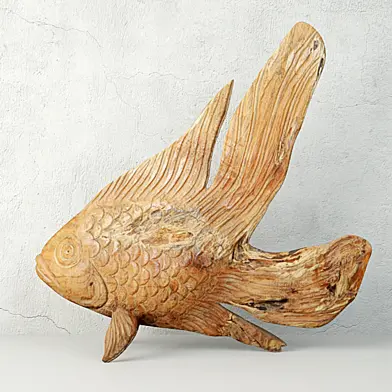 Solda Teak Fish Decor