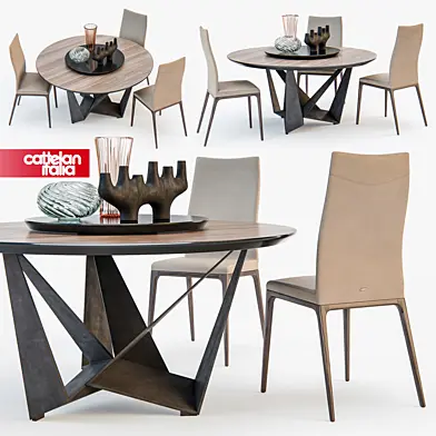 Сattelan Italia SKORPIO round table ARCADIA chair