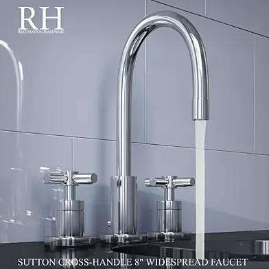SUTTON CROSS-HANDLE 8_in WIDESPREAD FAUCET