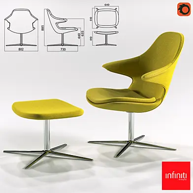 Infiniti Loop Lounge Low & Loop Lounge Pouf