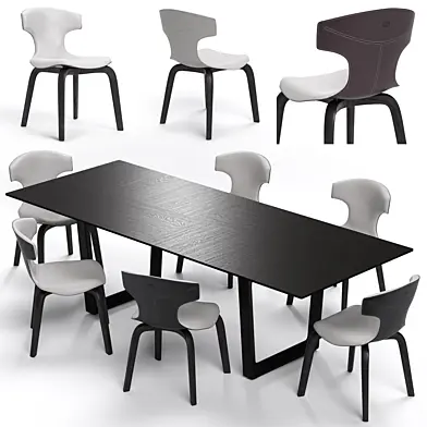 Poltrona Frau Montera Chair and Bolero table