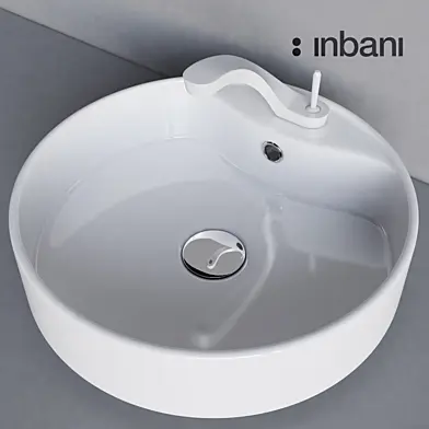 Смеситель Ametis и раковина Inbani