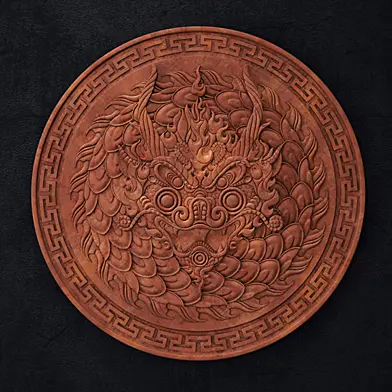 dragon wall sculpture
