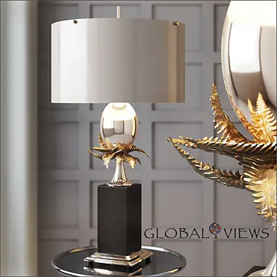Global Views Egg and Palm Lamp