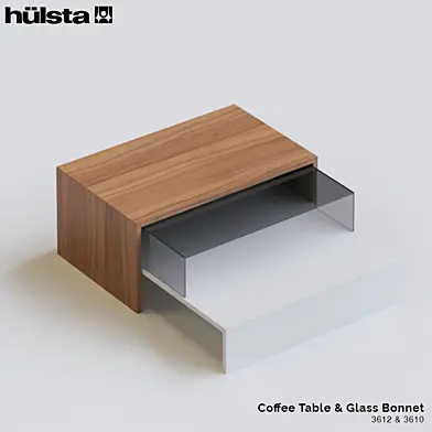 Coffee table and glass bonnet Hulsta