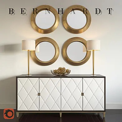 Bernhardt Jet Set Buffet & Jet Set Round Mirror