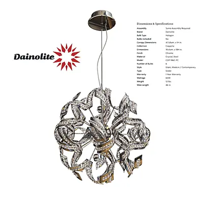Dainolite Coppelia COP-186C-PC Crystal Chandelier