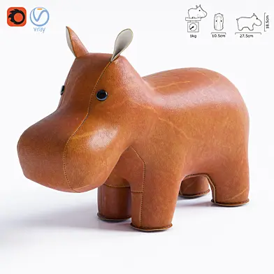 Zuny - Classic Hippo Bookend