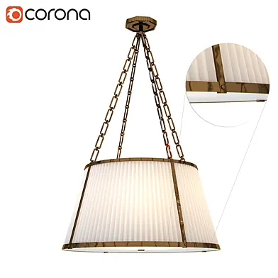 WINDSOR  HANGING SHADE IN NATURAL BRASS LARGE