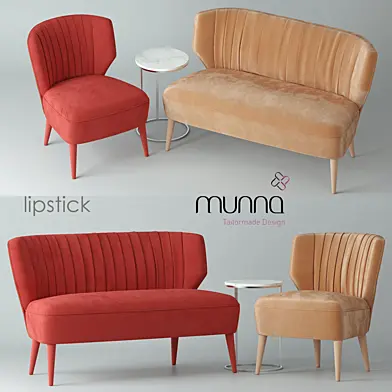 Диван и кресло MUNNA Lipstick