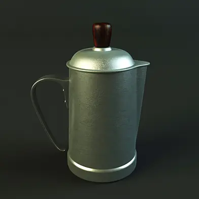 Antique Portuguese aluminum coffee pot
