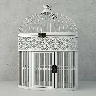 White Metal Bird Cage / ZARA HOME