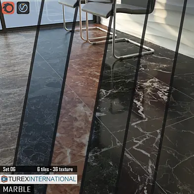 TUREX INTERNATIONAL Marble Tiles Set 06