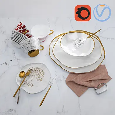 Ceramic decorative set