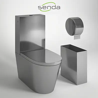 SENDA MONOBLOCO. Антивандальный напольный унитаз.