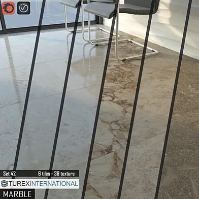 TUREX INTERNATIONAL Marble Tiles Set 42