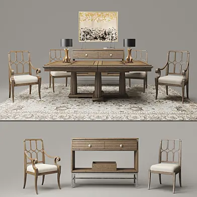 Обеденный стол и стулья фирмы Stanley Furniture