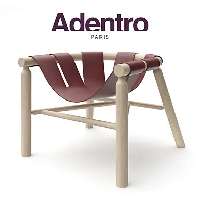 Кожаный стул с деревянными ножками Adentro Ninna