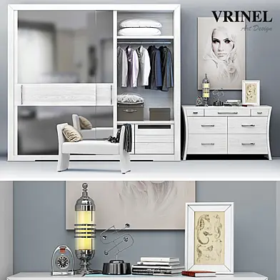 Шкаф - Vrinel Forever ARMADIO SPECCHI + Комод COMÒ Vanity