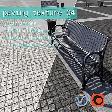 Paving granite damage regular HR / street furniture 04