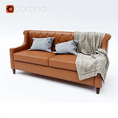 Double sofa leather