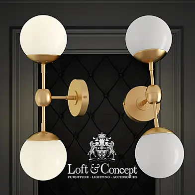 НАСТЕННЫЙ СВЕТИЛЬНИК MODO BRA DUO BRASS & MILK DESIGNED BY JASON MILLER	IN 2009