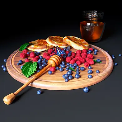 Pancakes with honey