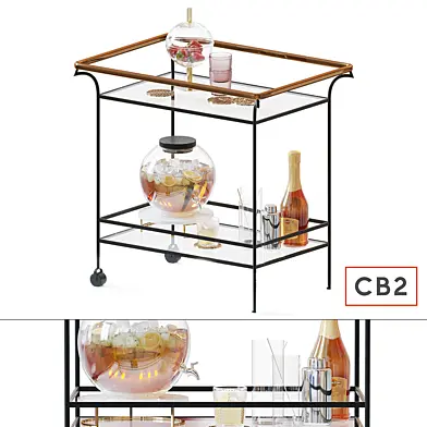 CB2 "Cavalier bar cart "