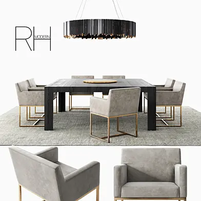 RH Emery Track Dinning Set