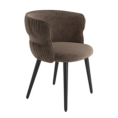 КРЕСЛО POTOCCO COULISSE ARMCHAIR из коричневой замши