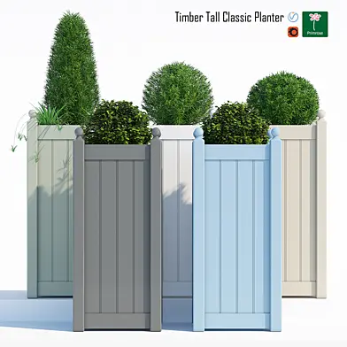 Timber tall planter