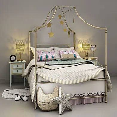 Кровать  PBteen Maison  Canopy с декором