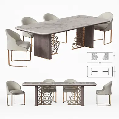 Longhi Excelsior Table and Daphne chair
