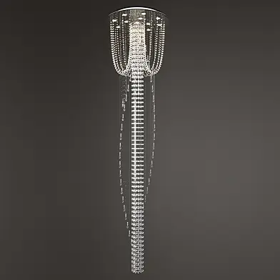 Crystal World 13-Light Chrome Flushmount