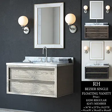 BEZIER SINGLE FLOATING VANITY