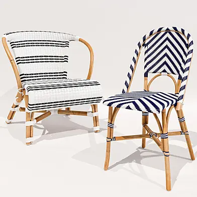 Monaco and Chevron Riviera chairs Serena and Lily