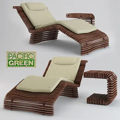 Hawaiian Chaise and Table