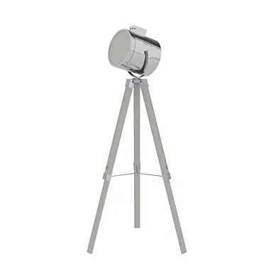 94371 Торшер UPSTREET, 1х60W (E27), H980-1500, сталь, дерево, патина, белый/сталь, хром, регул.