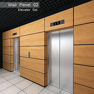 Wall Panel 02. Elevator Set