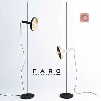 WHIZZ Satin gold and black portable lamp