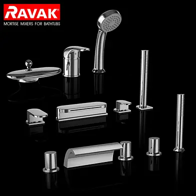 Врезные смесители для ванн Ravak set 08