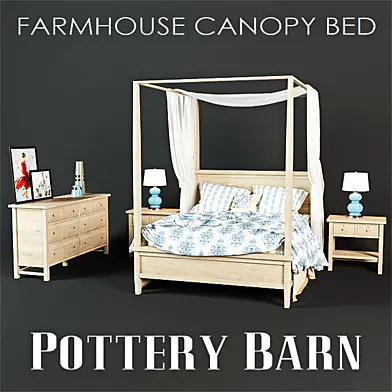 Potterybarn Farmhouse Canopy Bed