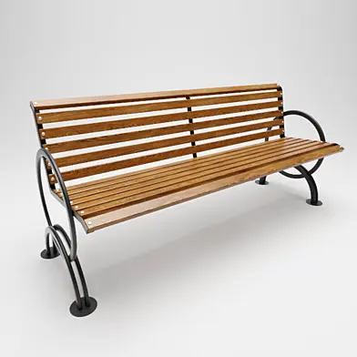 Модель скамейки для 3d max
